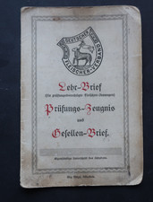 Original Lehrbrief  Gesellenbrief Fleischer Tondern 1919 Tønder