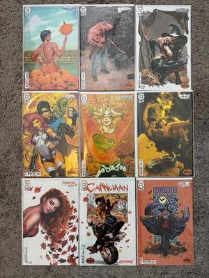 DC Pumpkin Spicy Variant Cover Set of 9; Nightwing 130 Wada Superman 30 Dan Mora