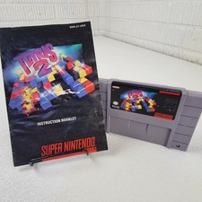 Tetris 2 (Super Nintendo SNES, 1994) Authentic Tested & Working