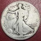 1917-D 50C Reverse Walking Liberty Half Dollar. Free Shipping