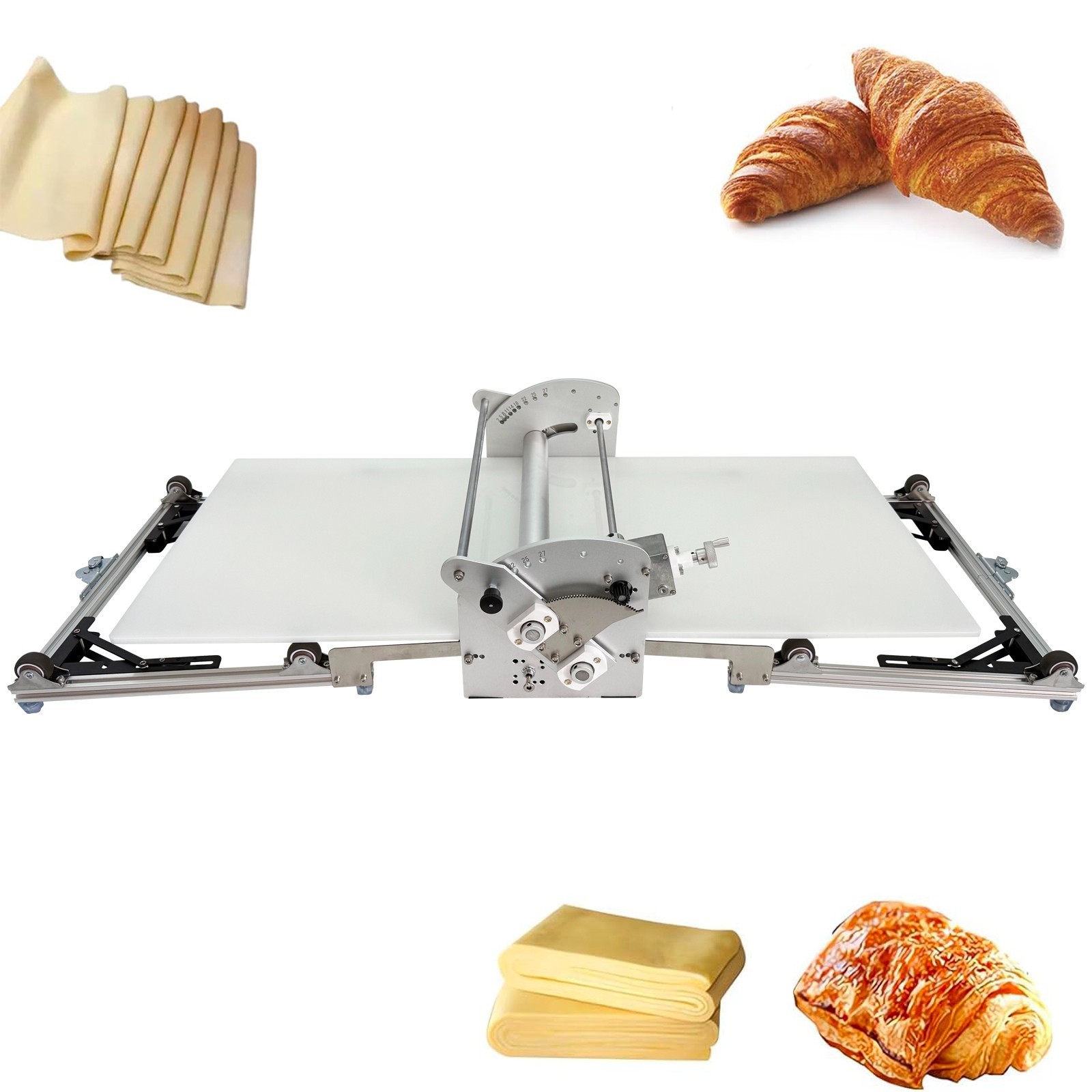 Mini Electric Dough Sheeter Dough Roller Press Baking Pastry Machine Foldable
