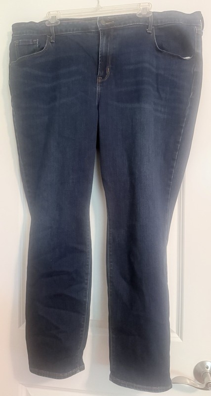 Old Navy Ladies Blue Jeans; Power Slim Straight Midrise Size 20