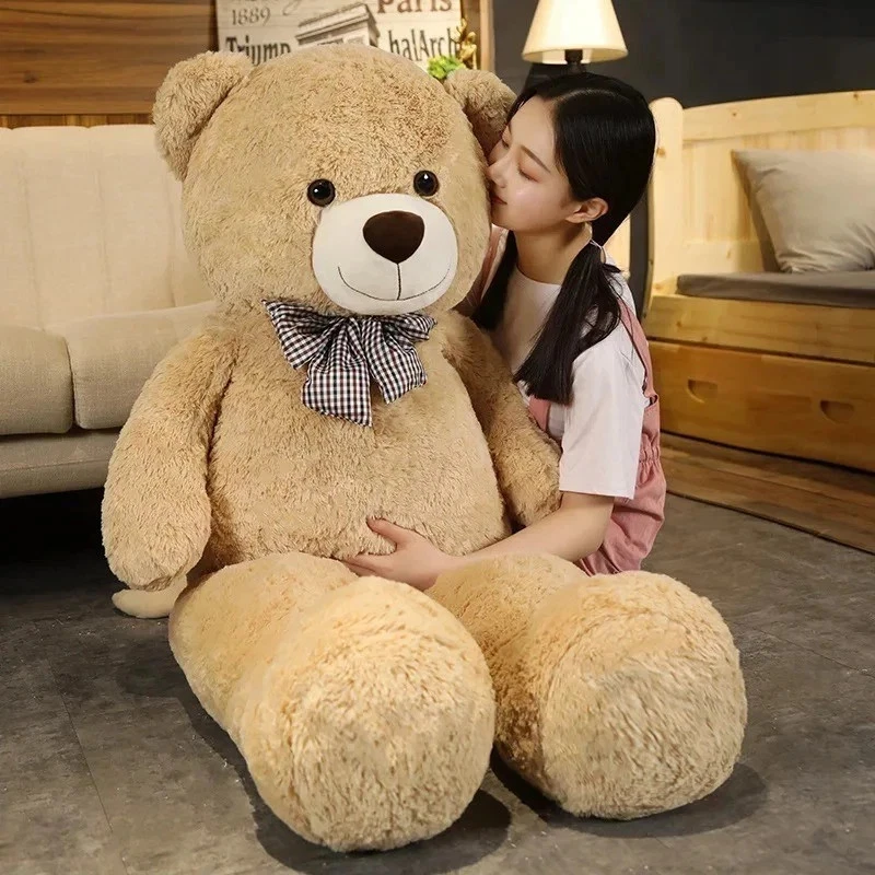 105cm Giant Soft Teddy Bear Plush Toy – White Pink Brown – Big Hug Pillow Gift - Image 4 of 4
