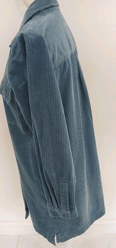 Madewell Damen Cord Langarm Shirt Kleid in Distant Ocean Größe Small - Bild 5 von 8