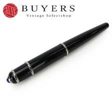 Pre-owned Cartier Diabolo de ST180009 Fountain Pen - Black with Silver Hardware