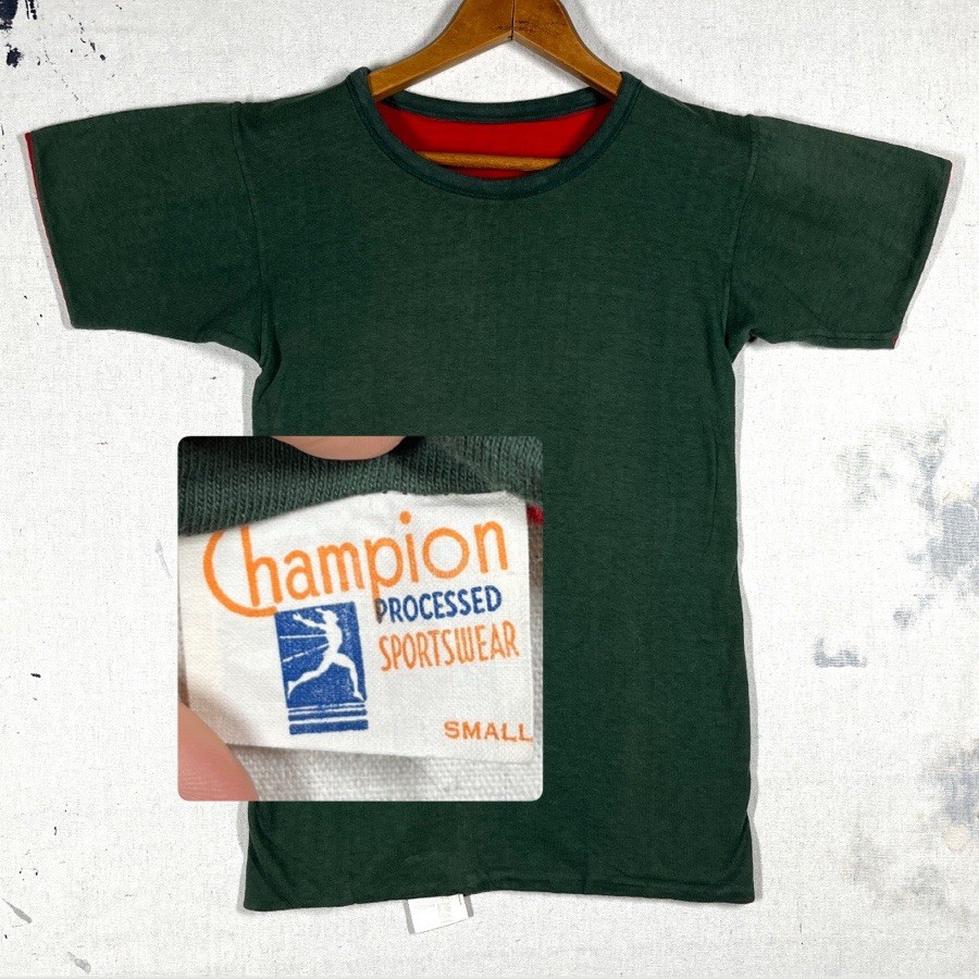 VINTAGE 40s Champion Physical Education T Shirt Sz Small Double
