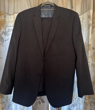 Taylor & Wright Mens Suit 44R 36S Navy Blue Tailored 2 Piece Jacket Trousers