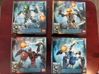 LEGO BIONICLE Matoran Defilak 8929, Dekar 8930, Thulox 8931, Morak 8932 Complete