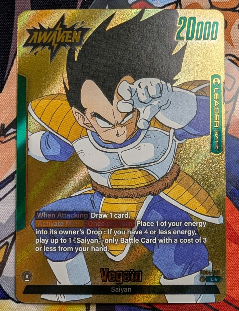 Vegeta FB04-051 Leader Gold Manga Booster 01 Dragon Ball Card