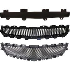 Grille Assembly Set For 2008-2012 Chevrolet Malibu Upper and Lower Paintable