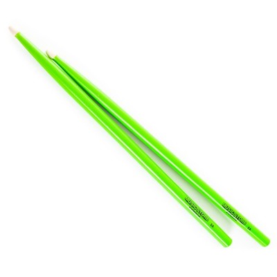 Hornbeam 5A Drumsticks 40.4cm L 1.4cm D Acorn Tip UV Green Robust Resistant