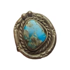 Vintage Navajo Turquoise Sterling Silver Ring Size 5 Native American Jewelry