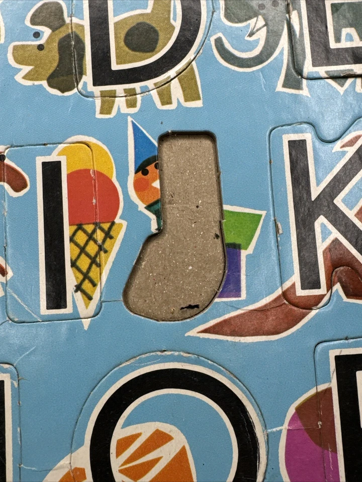 Rompecabezas bandeja marco fácil Rainbow Works 1971 vintage El alfabeto  Foto 4 de 4