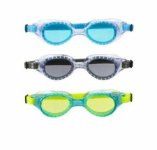 Dolfino Youth 3-Pack Swim Goggles, 3 Colors: Smoke, Lime, & Turquoise- SET OF 2