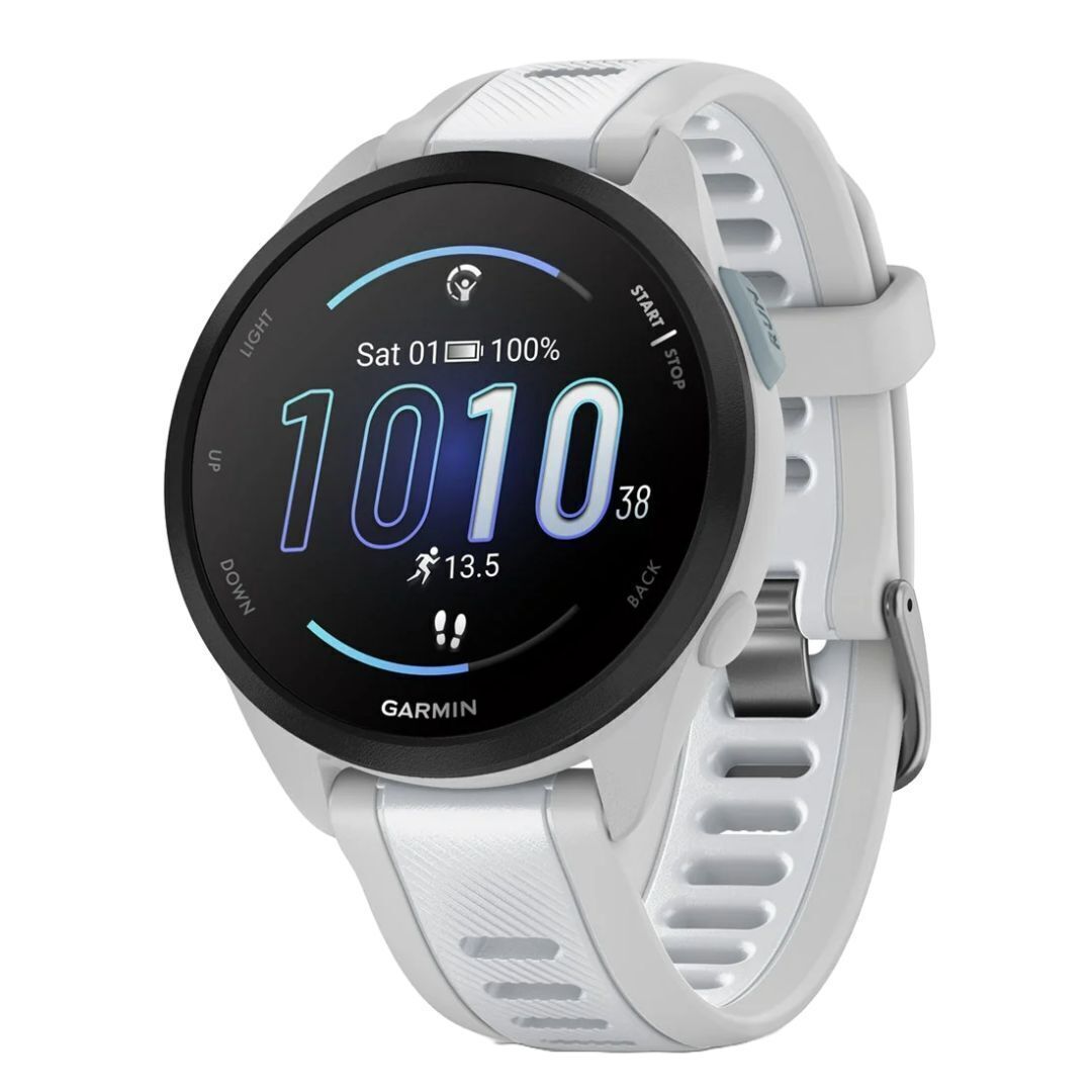 Умные часы Garmin Forerunner 165 с музыкальным GPS-управлением (Серый туман/Белый камень)