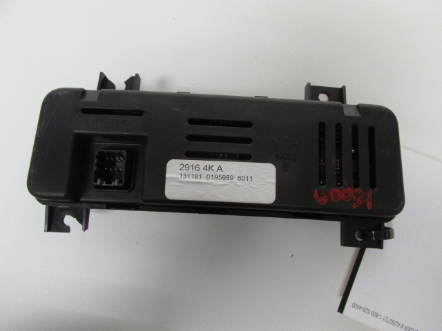 Maserati Quattroporte, Rear Temperature Control Unit, Used, Sticky, P/N 221238