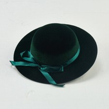 Bulk Lot of 12 Antina's Green Velvet Doll Hats - Fits 12" Dolls