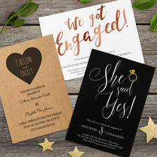 Premium Personalised Engagement Party Invitations Invites with Envelopes (E1)