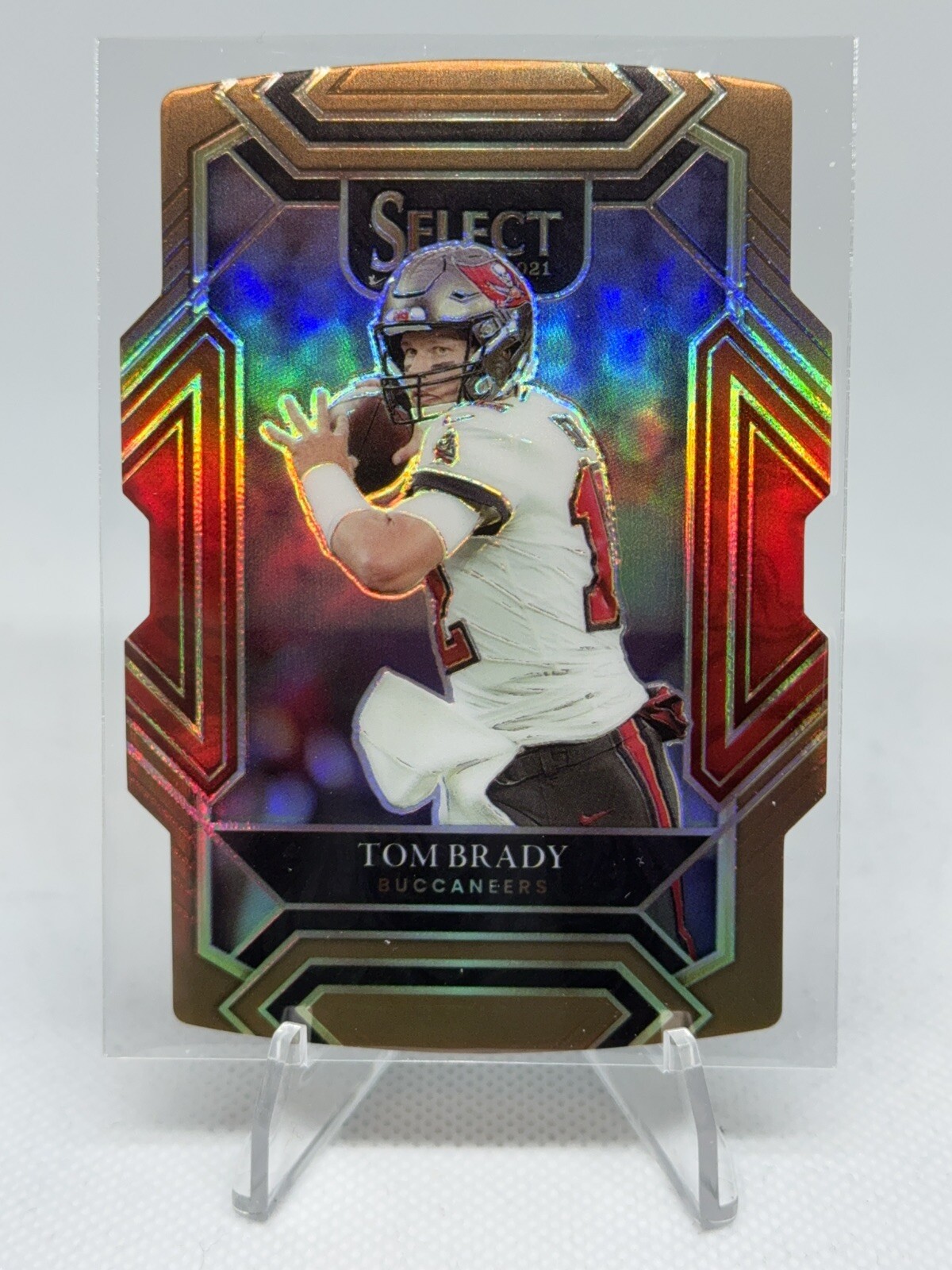 2021 Select Tom Brady #201 Club Level Copper Prizm Die Cut /199 SP
