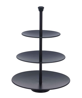Etagere Edelstahl schwarz 25 x 36,5 cm
