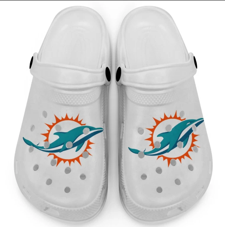 Miami Dolphin Logo Clogs