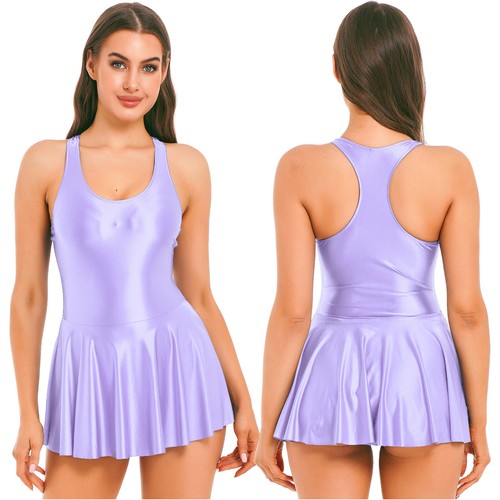 Vestido de golf de tenis brillante para mujer sin mangas cuerpo de carreras vestidos deportivos - Imagen 41 de 109