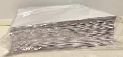 100 White Paper CD DVD Sleeves Media Envelopes w/ Clear Window & Flap Tab 80g