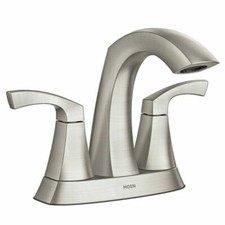 Moen 84506SRN Lindor Bathroom Faucet Spot Resist Nickel 2 Handle High Arc