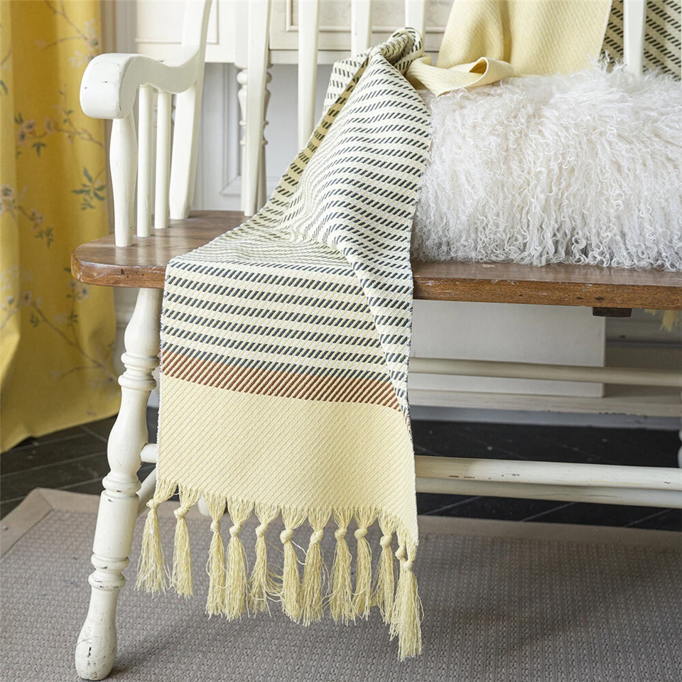 Jacquard Tassel Table Runner for Wedding Party Tablecloth Dining Room Kitchen - Image 3 of 4