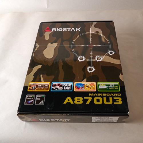 Biostar A870U3 AMD 890/SB850, Socket AM3, HT 5.2G, GbE LAN, ATX Motherboard