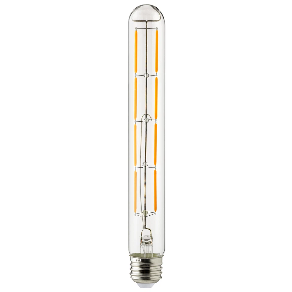 LED Filament T10 Tubular Light 6W, 60W, 570LM, E26, 120V, 90 CRI, 2200K, 5PK - Image 2 of 2