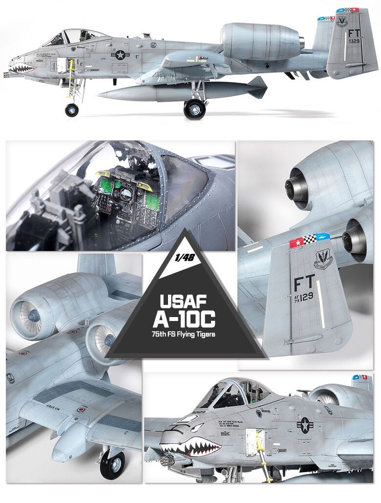 A 10c Thunderbolt Ii Academy 1/48 USAF A-10C Thunderbolt II 75th