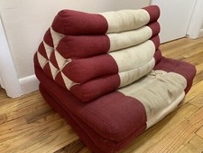 Vintage Thailand 3-Fold Mat Triangle Cushion Foldable Floor Mattress Rare