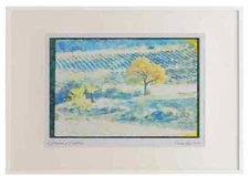 France 174080 Tree In Autumn Near Carpentras A3 Picture Frame Watercolour print