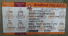 2005-06  Bradford City v Scunthorpe United  - League One  - Ticket Stub