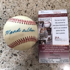 MOOKIE WILSON METS SIGNED AUTOGRAPHED Vintage RAWLINGS Feeney BASEBALL JSA COA