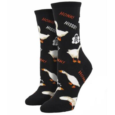 Socksmith Women's Crew Socks Honk Honk Goose Fun Novelty Footwear