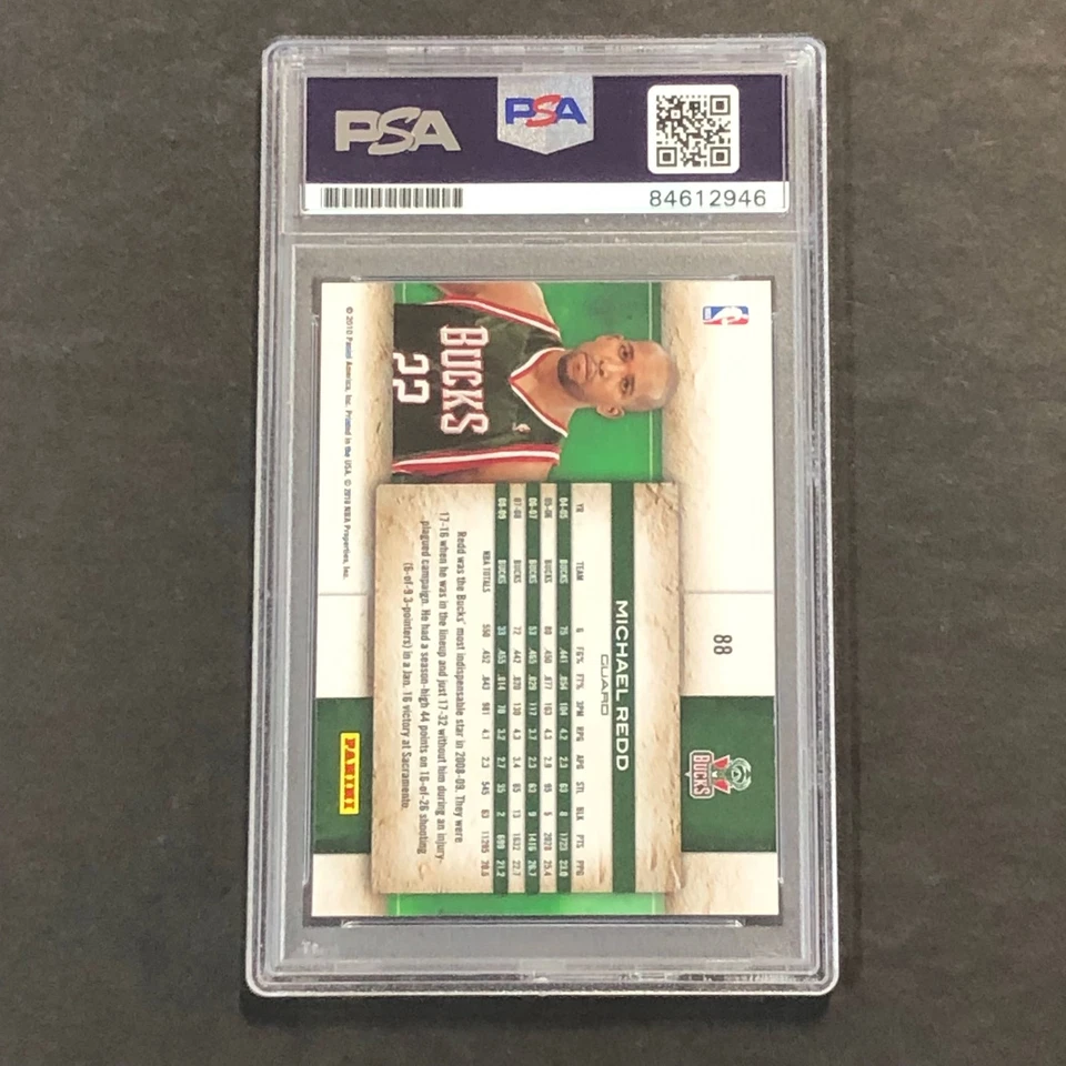 2010 Panini Studio #88 Michael Redd Signed Card AUTO PSA/DNA Encapsulated Milwau - Imagem 2 de 2