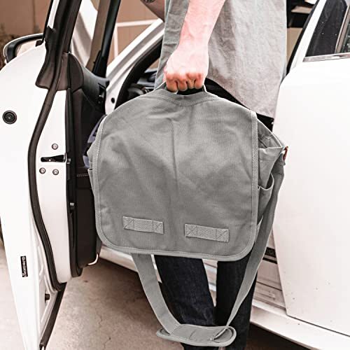 Sweetbriar Classic Vintage Messenger Bag - Original Heavyweight Large Fog Gray - Picture 6 of 8