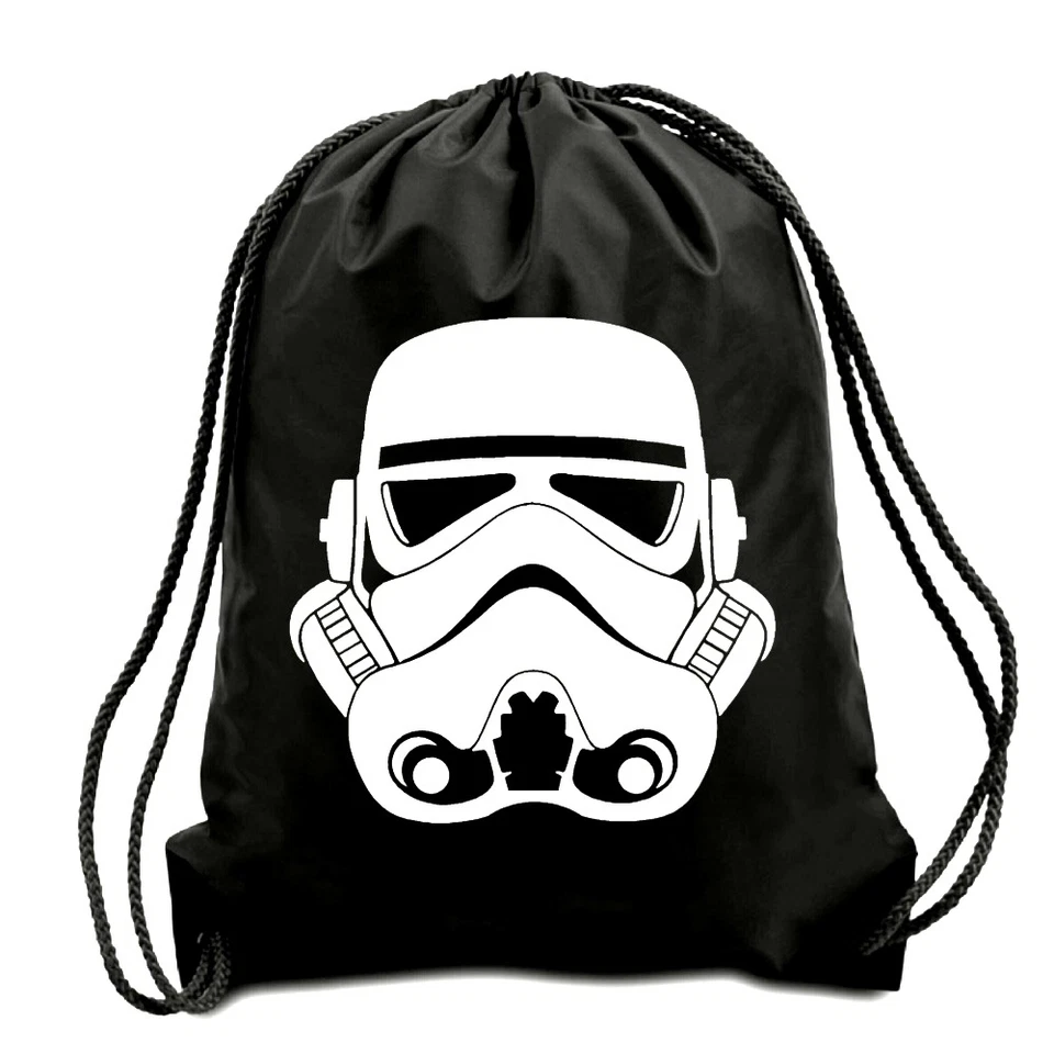 TEEZ Stormtrooper Drawstring Bag, Gym Bag, Water Resistant bag, Swimming Bag