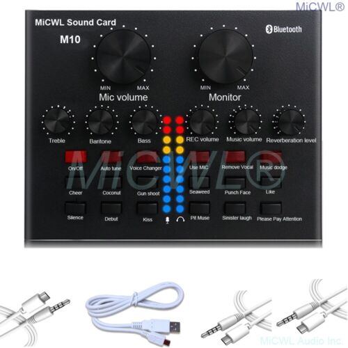 Network Live Mics Sound Audio Card for Condenser Dynamic Microphone Laptop PC - Afbeelding 1 van 7