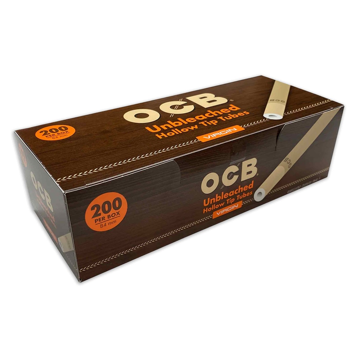 OCB Virgin Hollow Tip Tubes Cigarette Tubes - 84mm Filter Tubes (1,000  Total)