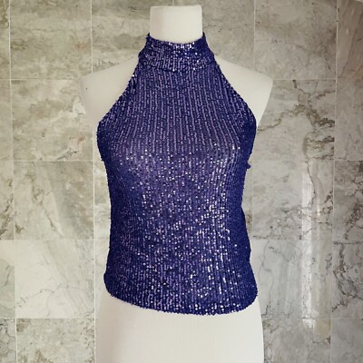 purple sequin top zara