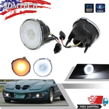 Fits 1998-2002 Pontiac Firebird Clear Switchback LED DRL Turn Signal Lights 2PCS