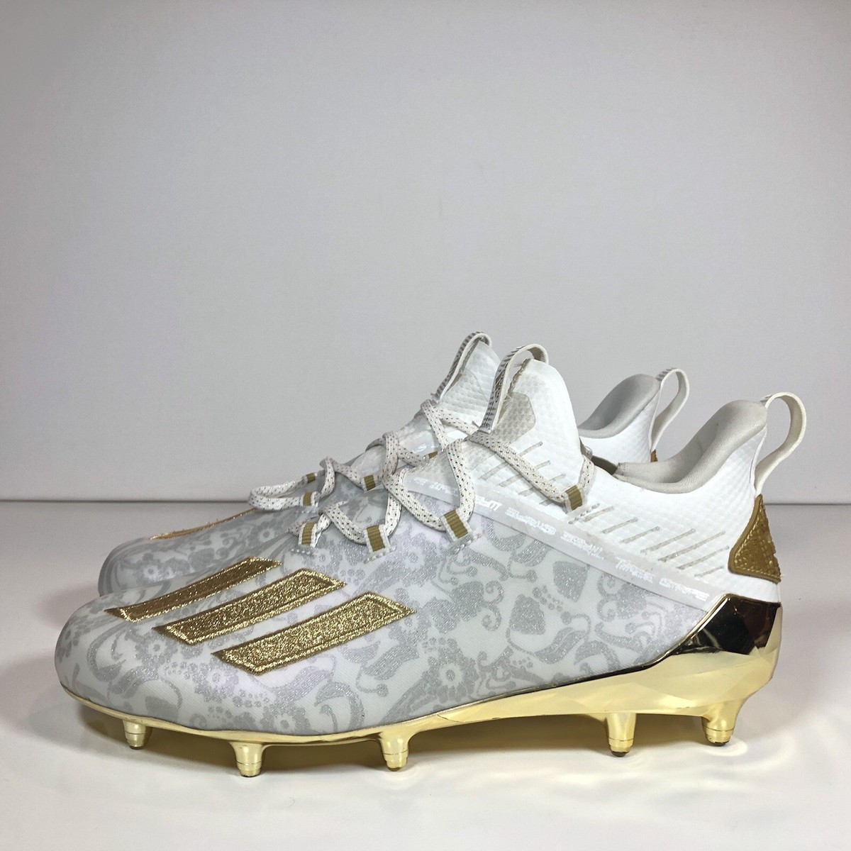 Adidas Adizero Young King Football Cleats Floral White Gold