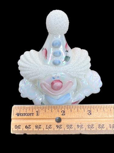 Fenton Clown Iridescent with Frit - HP by D Fredrick - 4.5" - Picture 7 of 8