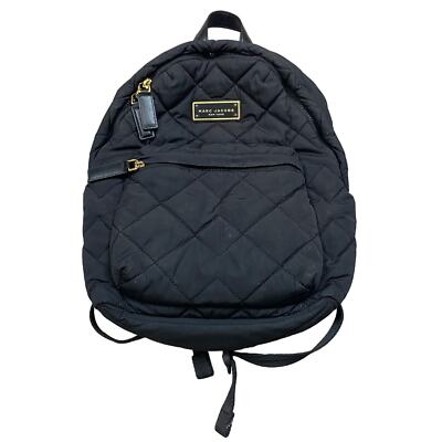 Marc Jacobs Quilted Backpack Daypack Purse Preppy Marc Jacobs Preppy Quilted Nylon Backpack in Black M0011321  main image 4