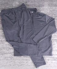 adidas Men's Gray XL 2 Piece Tracksuit Set Jacket  Pants Zip Logo Drawstring