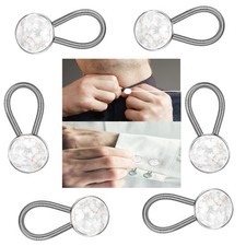 Collar and Shirt Extender for Dress Shirt, Suit Pants, 10 mm, White marble