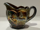 Northwood Amethyst Purple Carnival Glass Singing Birds Creamer READ